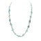 .925 Sterling Silver Certified Authentic Navajo Natural Charoite and Turquoise Native American Necklace 15205-8