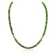 .925 Sterling Silver Certified Authentic Navajo Natural Green Quartz Hematite Native American Necklace 16076-11