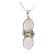 .925 Sterling Silver Certified Authentic Navajo Natural Mother of Pearl Native American Necklace 12910-1