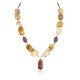 .925 Sterling Silver Certified Authentic Navajo Natural Red Jasper Agate Native American Necklace 24514-9