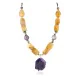 .925 Sterling Silver Navajo Natural Turquoise Agate Charoite Amethyst Native American Necklace 25342-2 .925 Sterling Silver Navajo Natural Turquoise Agate Charoite Amethyst Native American Necklace 25342-2