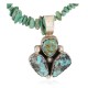 .925 Sterling Silver Certified Authentic Navajo Natural Turquoise Coral Native American Necklace 15040-23-790102