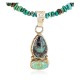 .925 Sterling Silver Certified Authentic Navajo Natural Turquoise Coral Native American Necklace 18190-1-1601