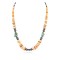 .925 Sterling Silver Certified Authentic Navajo Natural Turquoise Graduated Melon Shell Hematite Native American Necklace 24511-7