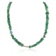 .925 Sterling Silver Certified Authentic Navajo Natural Turquoise Jade Native American Necklace 15113-100
