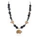 .925 Sterling Silver Certified Authentic Navajo Natural Turquoise Jasper Blue Tigers Eye Heishi Native American Necklace 750232-2