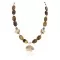 .925 Sterling Silver Navajo Natural Turquoise Jasper Tigers Eye Heishi Native American Necklace 25342-1