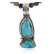 .925 Sterling Silver Certified Authentic Navajo Natural Turquoise Lapis Native American Necklace 15058-10-15771 .925 Sterling Silver Certified Authentic Navajo Natural Turquoise Lapis Native American Necklace 15058-10-15771
