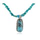 .925 Sterling Silver Certified Authentic Navajo Natural Turquoise Native American Necklace 14296-10-1577