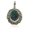 .925 Sterling Silver Navajo Natural Turquoise Native American Pendant 94001-3 .925 Sterling Silver Navajo Natural Turquoise Native American Pendant 94001-3