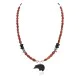 .925 Sterling Silver Navajo Natural Turquoise Red Jasper Black Onyx Jet Native American Necklace 24511-5 .925 Sterling Silver Navajo Natural Turquoise Red Jasper Black Onyx Jet Native American Necklace 24511-5
