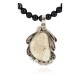 .925 Sterling Silver Certified Authentic Navajo Natural White Buffalo Black Onyx Native American Necklace 18301-15786 .925 Sterling Silver Certified Authentic Navajo Natural White Buffalo Black Onyx Native American Necklace 18301-15786