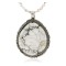 .925 Sterling Silver Certified Authentic Navajo Natural White Buffalo Native American Necklace 13070-15975-8
