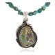 .925 Sterling Silver Certified Authentic Navajo Turquoise Amethyst Native American Necklace 14545-12-15762