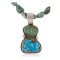.925 Sterling Silver Certified Authentic Navajo Turquoise Coral Native American Necklace 14545-20-14949