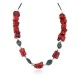 .925 Sterling Silver Navajo Turquoise Coral Native American Necklace 24511-9 .925 Sterling Silver Navajo Turquoise Coral Native American Necklace 24511-9