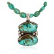 .925 Sterling Silver Certified Authentic Navajo Turquoise Native American Necklace 14566-5-15338 .925 Sterling Silver Certified Authentic Navajo Turquoise Native American Necklace 14566-5-15338
