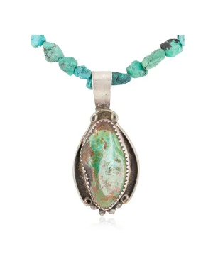 .925 Sterling Silver Navajo Turquoise Opalite Native American Necklace 1490-16-15762-1