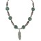 .925 Sterling Silver Feather Certified Authentic Navajo Wood Native American Necklace 18256