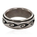 925 Sterling Silver Handmade Hopi Spinning Ring 16572