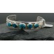 .925 Sterling Silver Handmade Certified Authentic Mountain Navajo Turquoise Native American Bracelet 371286869503