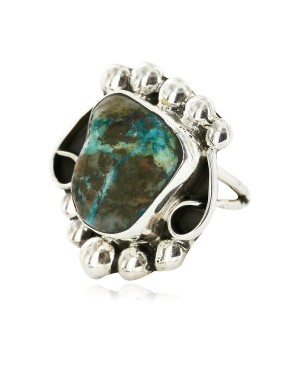 925 Sterling Silver Handmade Certified Authentic Natural Turquoise Navajo Native American Ring  17000-5