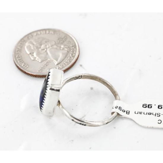 .925 Sterling Silver Handmade Certified Authentic Navajo Arrowhead Lapis Lazuli Native American Ring  390839618670