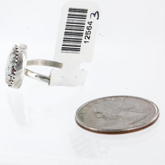 .925 Sterling Silver Handmade Certified Authentic Navajo BATLE MOUNTAIN Turquoise Native American Ring  390761166055