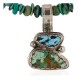 .925 Sterling Silver Handmade Certified Authentic Navajo Coral Turquoise Native American Necklace 16023-6-1601-11