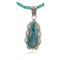 .925 Sterling Silver Handmade Certified Authentic Navajo Natural Carico Turquoise Native American Necklace 24410-2-15786