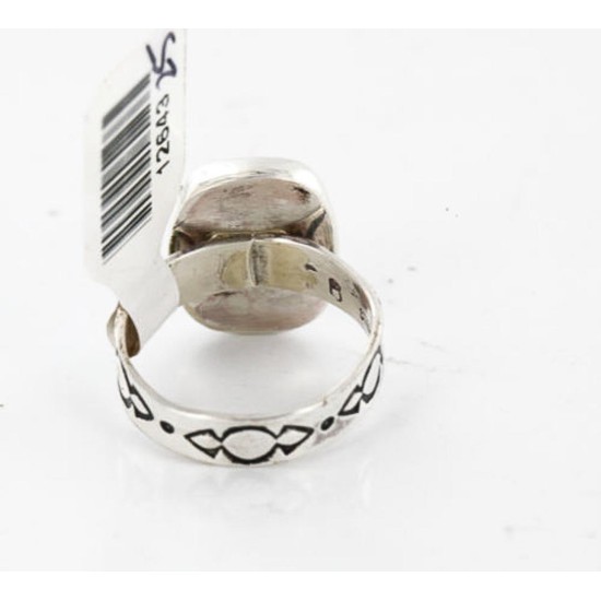 .925 Sterling Silver Handmade Certified Authentic Navajo Natural Spiny Oyster Native American Ring  371058264817