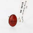 .925 Sterling Silver Handmade Certified Authentic Navajo Natural Spiny Oyster Native American Ring  371060386785