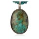 .925 Sterling Silver Handmade Certified Authentic Navajo Natural Turquoise Native American Necklace 15074-15965