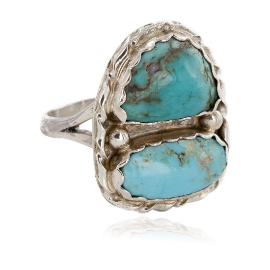 .925 Sterling Silver Handmade Certified Authentic Navajo Natural Turquoise Native American Ring 1 17002-3 .925 Sterling Silver Handmade Certified Authentic Navajo Natural Turquoise Native American Ring 1 17002-3