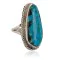 .925 Sterling Silver Handmade Navajo Natural Turquoise Native American Ring 16938