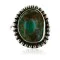 .925 Sterling Silver Handmade Navajo Natural Turquoise Native American Ring 16960-8