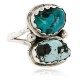 .925 Sterling Silver Handmade Certified Authentic Navajo Natural  Turquoise Native American Ring  16982-3