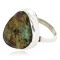 .925 Sterling Silver Handmade Certified Authentic Navajo Natural Turquoise Native American Ring  16994-1