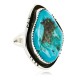 .925 Sterling Silver Handmade Certified Authentic Navajo Natural Turquoise Native American Ring  16997-2
