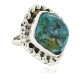 .925 Sterling Silver Handmade Certified Authentic Navajo Natural Turquoise Native American Ring  17000-2
