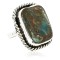 .925 Sterling Silver Handmade Certified Authentic Navajo Natural Turquoise Native American Ring  17000-7