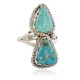 .925 Sterling Silver Handmade Certified Authentic Navajo Natural Turquoise Native American Ring 17002-8 .925 Sterling Silver Handmade Certified Authentic Navajo Natural Turquoise Native American Ring 17002-8