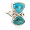 .925 Sterling Silver Handmade Certified Authentic Navajo Natural Turquoise Native American Ring 18187-6