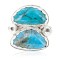 .925 Sterling Silver Handmade Certified Authentic Navajo Natural Turquoise Native American Ring 18187-7