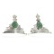 .925 Sterling Silver Handmade Certified Authentic Navajo Natural Turquoise Stud Native American Earrings 24437-1