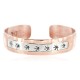 .925 Sterling Silver Handmade Certified Authentic Navajo Pure Copper Native American Bracelet 18134-101