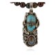 .925 Sterling Silver Handmade Certified Authentic Navajo Robert Littel Natural Turquoise Agate Native American Necklace 15939-2-16028-12