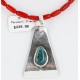 .925 Sterling Silver Handmade Certified Authentic Navajo SPIDER WEB Turquoise and CORAL Native American Necklace 371058533600