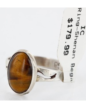 .925 Sterling Silver Handmade Certified Authentic Navajo TIGERS EYE Native American Ring  371017206308