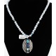 .925 Sterling Silver Handmade Certified Authentic Navajo Turquoise and Lapis Native American Necklace 390902481404 .925 Sterling Silver Handmade Certified Authentic Navajo Turquoise and Lapis Native American Necklace 390902481404